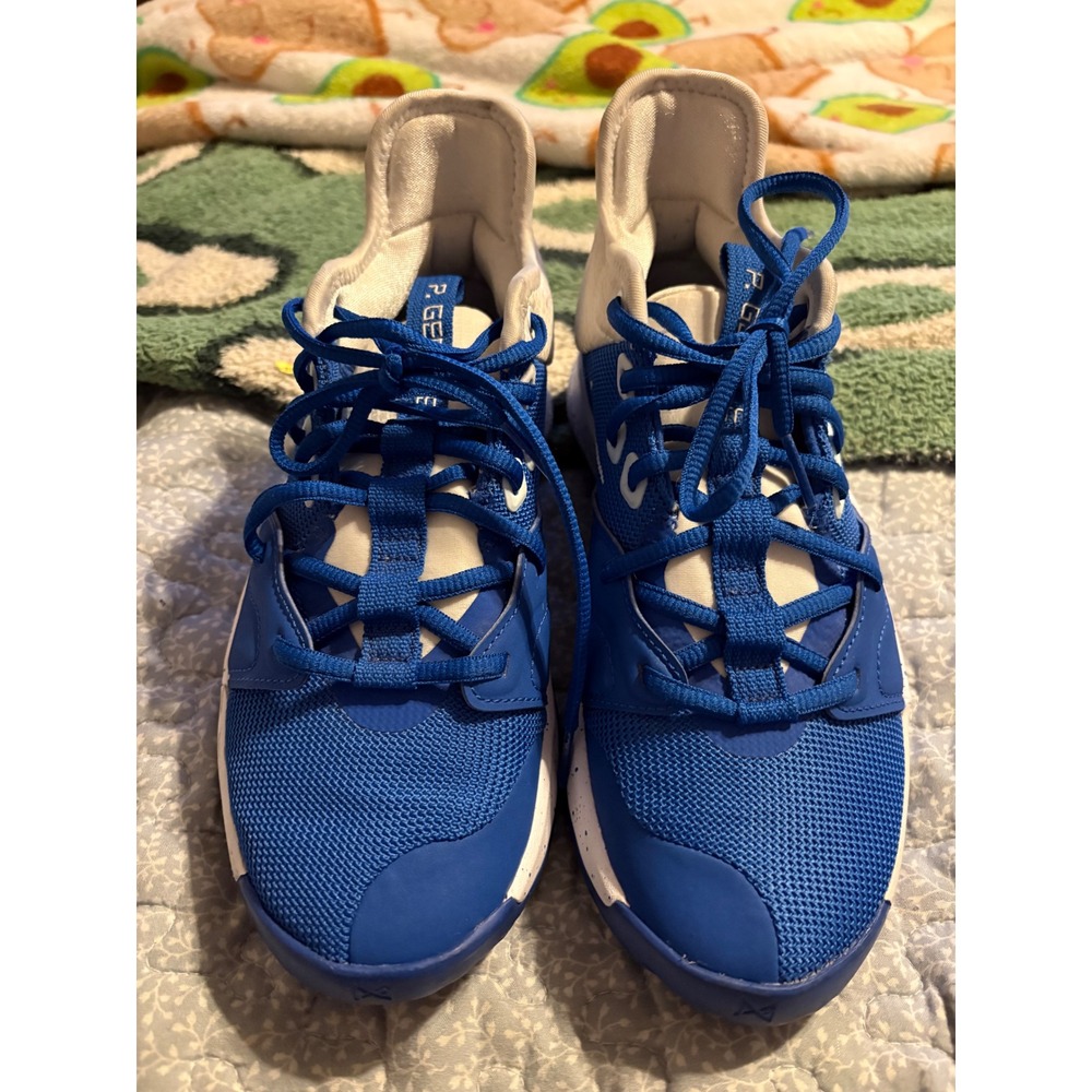 Nike PG 3 Basketball Shoes Kids Size 5 Blue White Good Paul George CN9512-405